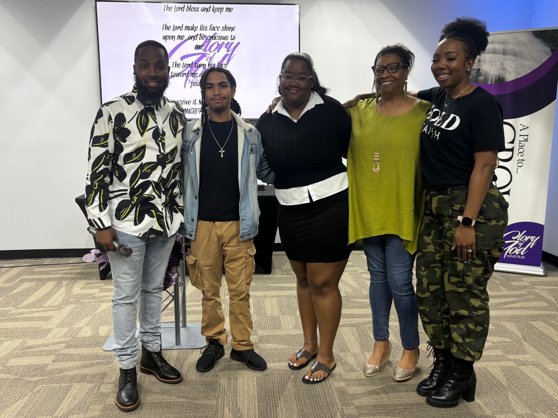 Church family together at Glory of God Ministries