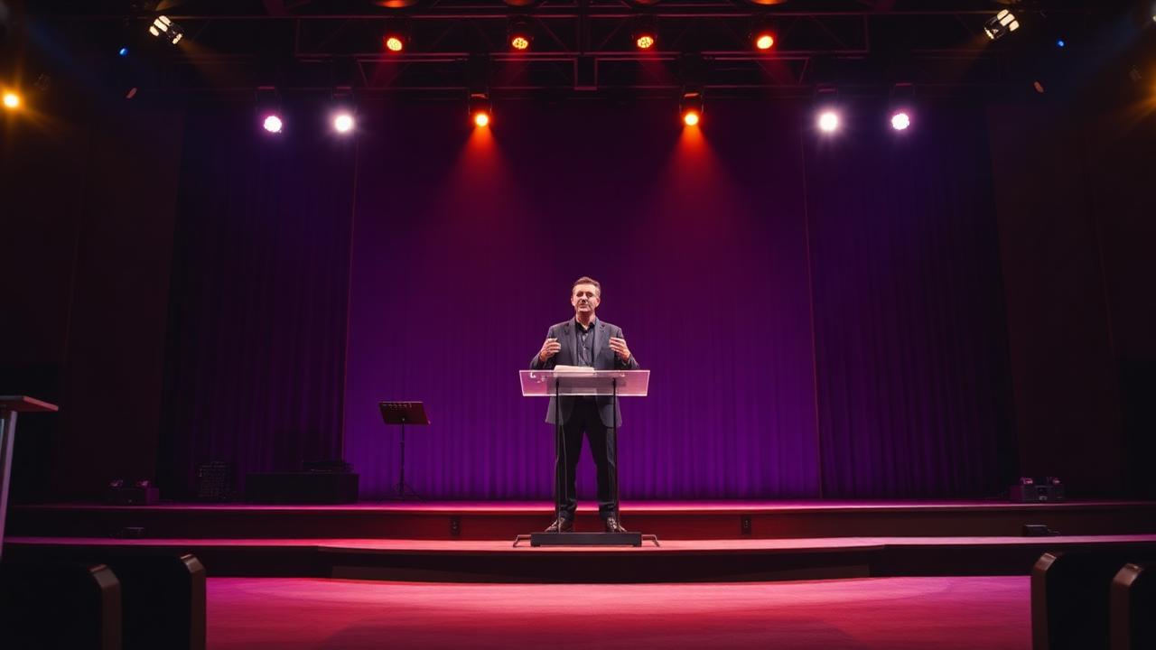 Pastor preaching the latest message at Glory of God Ministries